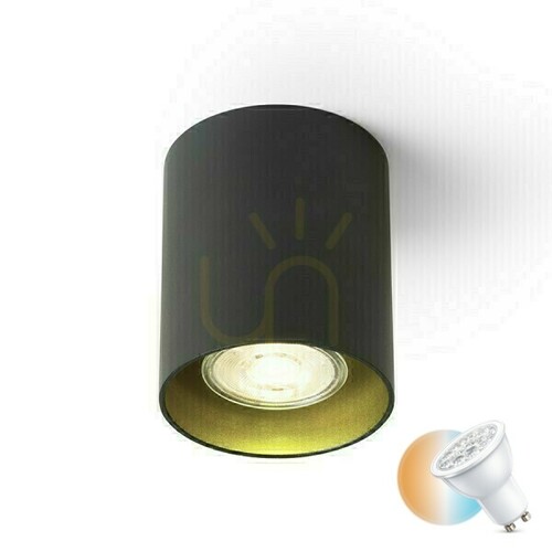 Check Downlight Mantova I Ceiling Black/Pearl Gold 230 V Led Gu10 7 W.