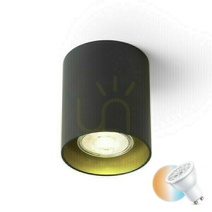 Downlight Mantova I Ceiling Black/Pearl Gold 230 V Led Gu10 7 W. 0 Downlight Mantova I Ceiling Black/Pearl Gold 230 V Led Gu10 7 W. small 0