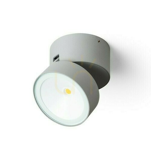 Check Wall lamp Flavio R Surface-mounted Light Grey 230 V Led 6 W 110° ip54 3000 K