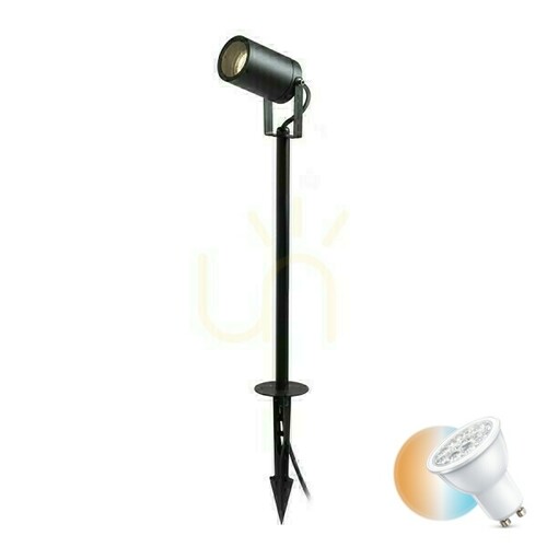Check Navona 47 Outdoor Spotlight On Wedge Anthracite 230 V Led Gu10 8 W Ip65
