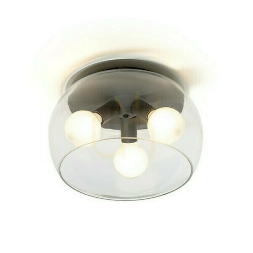 Check Plafond Amanda Ceiling Black Matte Clear Glass 230 V Led E27 3x15 W.