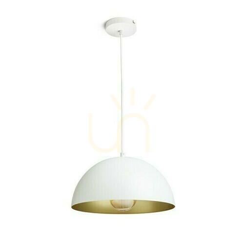 Check Gladys 30 White/Gold Pendant Lamp 230 V Led E27 15 W.