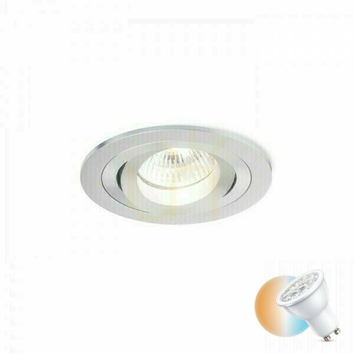 Check Pasadena Gu10 R Recessed Luminaire Brushed Aluminum 230 V Led 7 W.