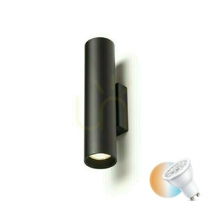 Wall lamp Luke Black 230 V Led Gu10 2x7 W. 0 Wall lamp Luke Black 230 V Led Gu10 2x7 W. small 0
