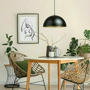 Gladys 40 Black/Gold Pendant Lamp 230 V Led E27 30 W. small 3