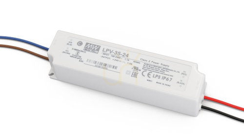 Check MEAN WELL LPV 24V 35W power supply IP67