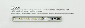 TOUCH switch for LED strips with PWM dimmer 60W/12V 72W/24V small 2