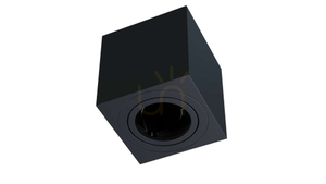 Surface-mounted luminaire NORD square black small 4
