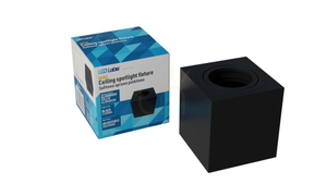 Surface-mounted luminaire NORD square black small 0