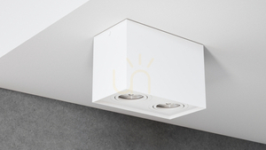 Lumines KALA white surface-mounted ceiling spotlight 2×GU10 small 2