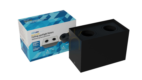 Check KALA surface-mounted luminaire 2x square black