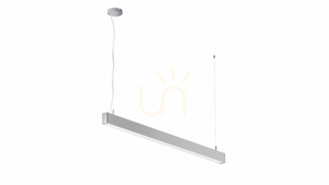 LUMINES Claro silver anode luminaire. 4000K 180cm small 0
