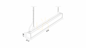 LUMINES Dileda luminaire white lacquer. 4000K 60cm small 1