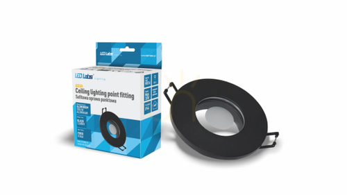 Check Aqua luminaire cast round fixed black