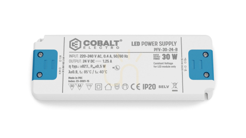 Check CobaltElectro PFV 24V 30W IP20 B LED Power Supply.