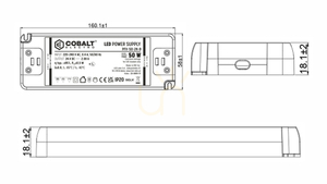 CobaltElectro PFV 12V 50W IP20 B LED Power Supply. small 1