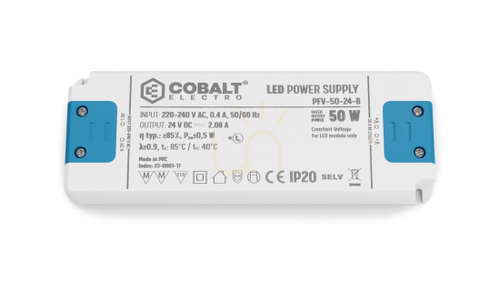 Check CobaltElectro PFV 24V 50W IP20 B LED Power Supply.