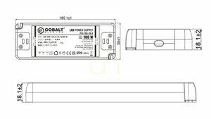 CobaltElectro PFV 24V 100W IP20 B LED Power Supply. small 1