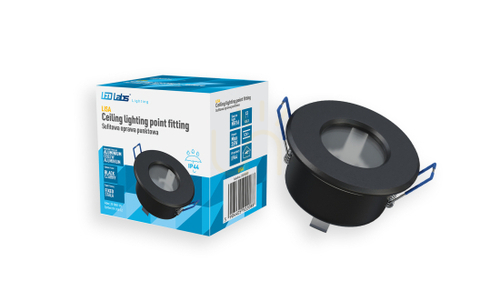 Check LISA luminaire cast round fixed black