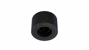 FIRA surface-mounted luminaire round black small 1