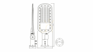 Stellar2 200W 22000 lm NW IP66 LED street lamp small 1