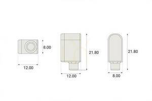 Cap for power connection for Neon Flex HXR One / bottom outlet / green / Bergmen small 1