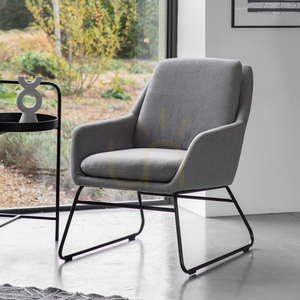 Chair Gallery Direct Funton Light Grey Upholstered Iron Frame 635x885x835mm small 1