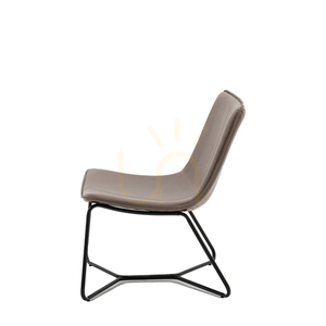 Gallery Direct Hawking Ember Faux Leather Lounge Chair with Black Metal Frame small 5