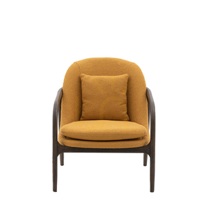 Armchair Gallery Direct Alegra Ochre Oak Mid-Century Style small 0