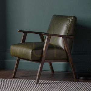 Gallery Direct Neyland Heritage Green Leather Armchair 5056315930032 small 1