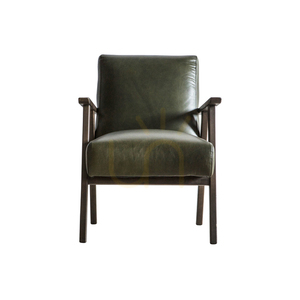 Gallery Direct Neyland Heritage Green Leather Armchair 5056315930032 small 0