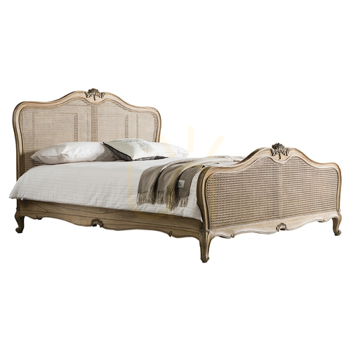 Check Gallery Direct Chic 5ft Cane Bed, Weathered