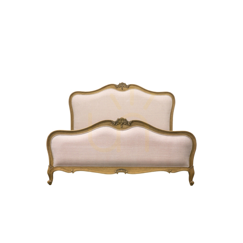 Check Bed Gallery Direct Chic 6ft Weathered Linen Upholstered Mindy Ash 5055999223980