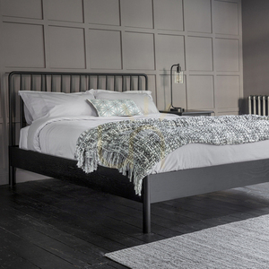 Bed Gallery Direct Wycombe Black Oak Spindle Bed 4'6 5056263946161 small 1