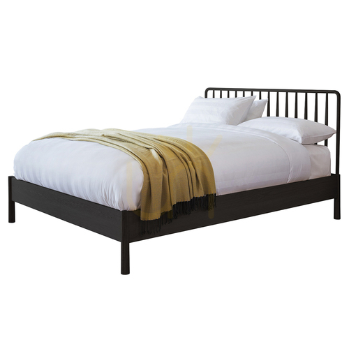 Check Bed Gallery Direct Wycombe Black Oak Spindle Bed 4'6 5056263946161