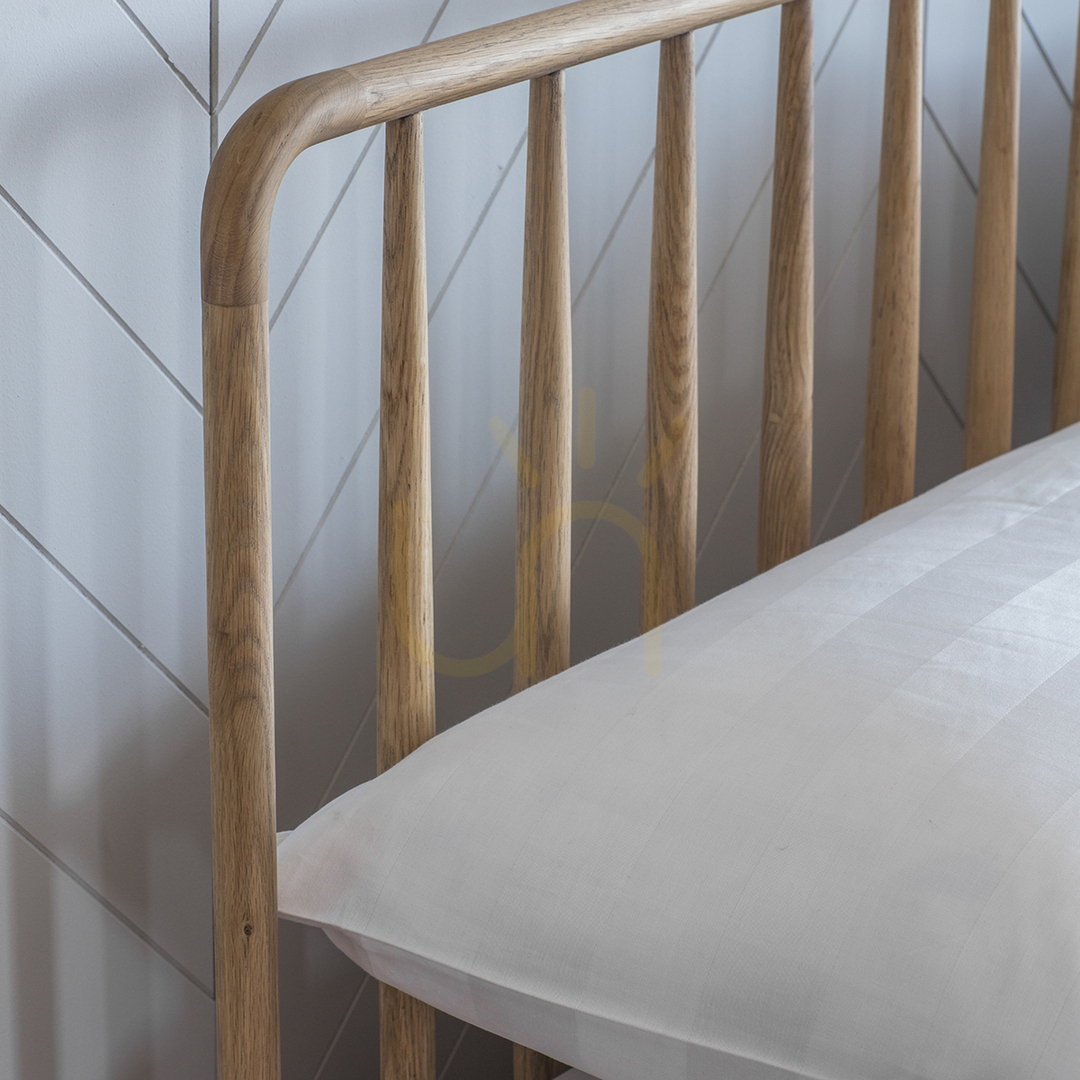 Preview Bed Gallery Direct Wycombe 5ft Oak Spindle Bed 5055999238700 Bed Gallery Direct Wycombe 5ft Oak Spindle Bed 5055999238700