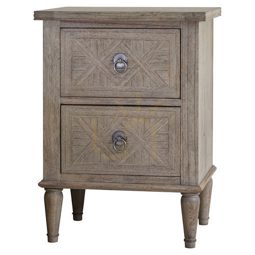 Check Bedside Table Gallery Direct Mustique 2 Drawer Natural Mindy Ash 50cm