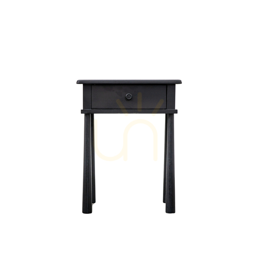Check Bedside Table Gallery Direct Wycombe Black Oak 1 Drawer 50x40x63.5 cm