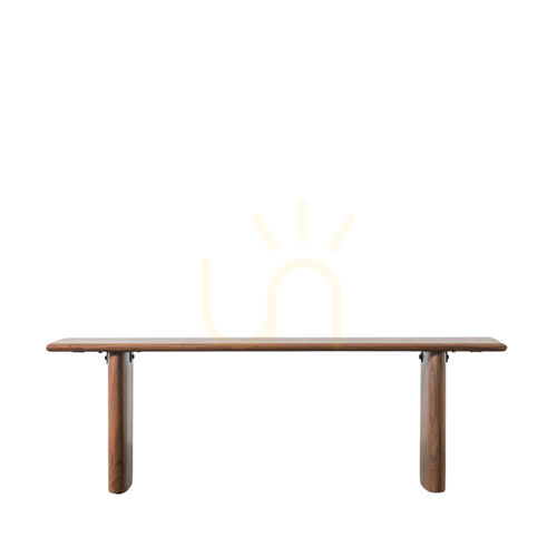Check Dining Bench Gallery Direct Borden 140cm Natural Acacia Wood Iron 5059413700187