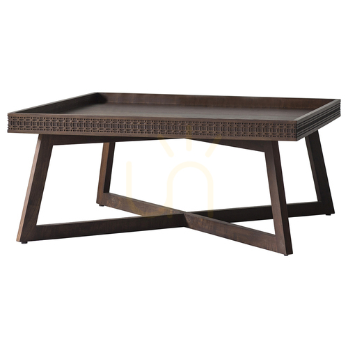 Check Coffee Table Gallery Direct Boho Retreat Brown Mango Wood 90x90 cm