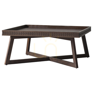 Coffee Table Gallery Direct Boho Retreat Brown Mango Wood 90x90 cm small 0
