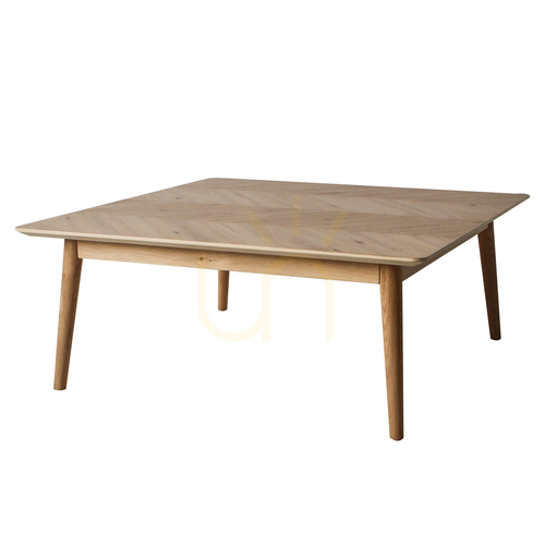 Check Coffee Table Gallery Direct Milano Sole Oak Chevron 100x100x40cm 5055999243063