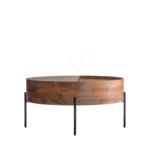 Check Coffee Table Gallery Direct Risby Natural Acacia Wood Storage 83cm