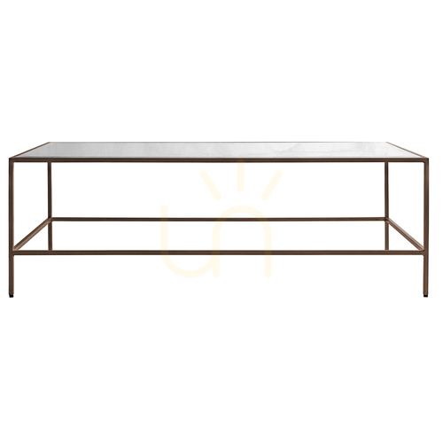 Check Coffee Table Gallery Direct Rothbury Bronze Glass Metal 120x65x40cm