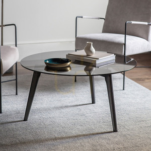 Coffee Table Gallery Direct Blair Black Oak Smoked Glass Round 90cm 5059413686023 small 1