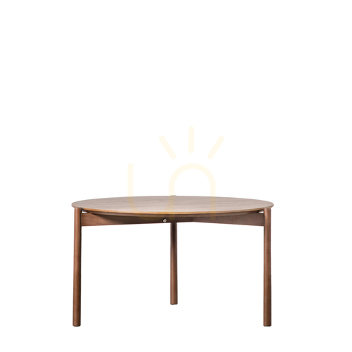 Check Coffee Table Gallery Direct Burley Walnut Round Oak Veneer 70cm