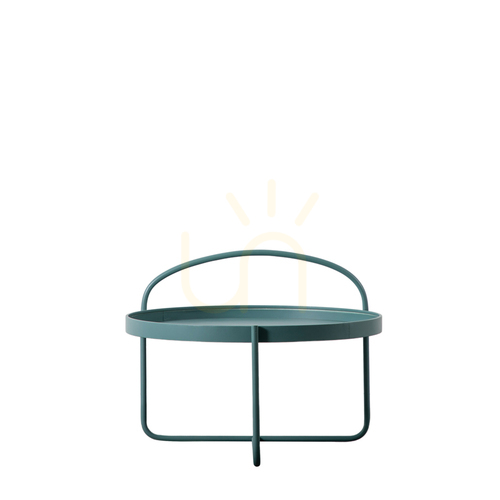 Check Coffee Table Gallery Direct Melbury Teal Iron 65x65x50cm