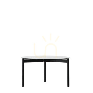 Coffee Table Gallery Direct Moran Black Smoked Glass Oak 70x70x40 cm small 0