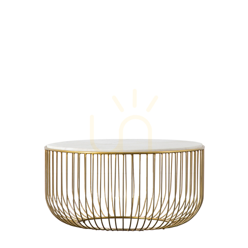 Check Coffee Table Gallery Direct Riley Gold White Marble 80cm