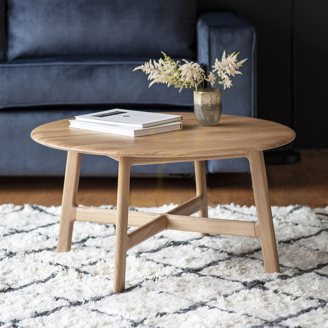 View Coffee Table Gallery Direct Madrid Round Oak 80cm 5056272083451 Coffee Table Gallery Direct Madrid Round Oak 80cm 5056272083451